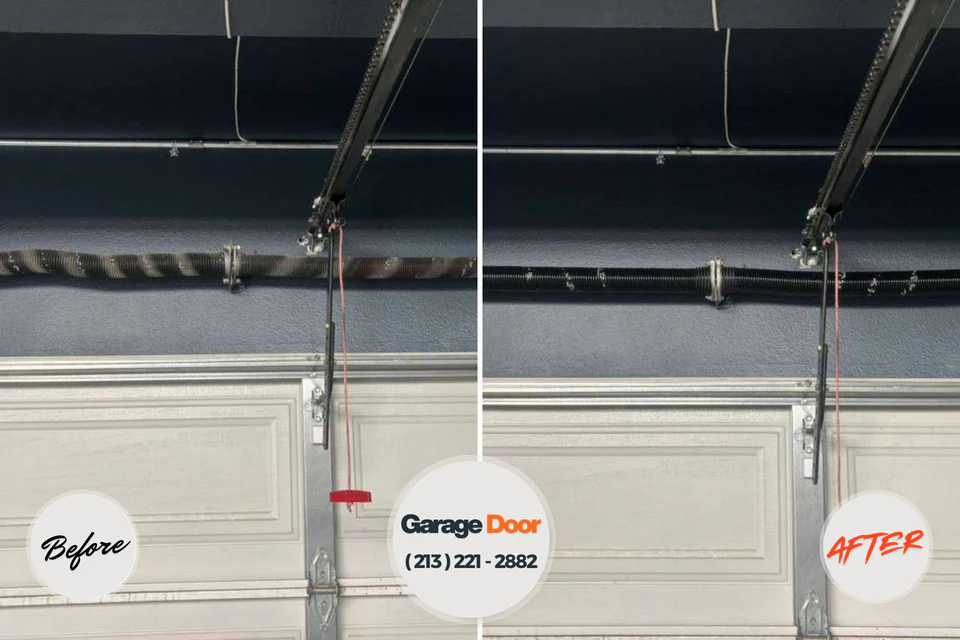 Before and after: garage door repair Sunset Lake, NJ